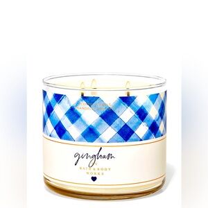 ❣️BATH AND BODY WORKS ❣️GINGHAM 3 WICK CANDLE ❣️